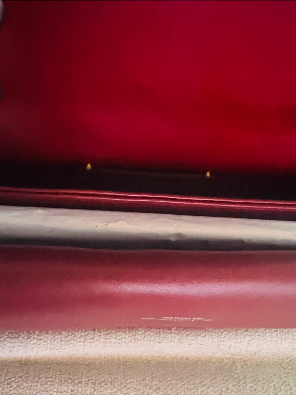 Coach Quilted Burgundy Crossbody with Silver Chain - Picture 8 of 10